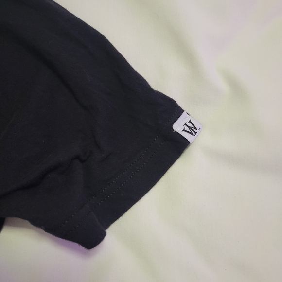 WRLDINVSN Black 100% Cotton 🌈 Embroidered Letters W Size Med - Picture 2 of 4